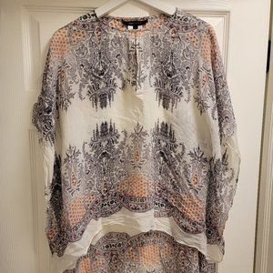 BCBGMaxAzria Pink Clay Stella Kaftan 100% Silk Medium